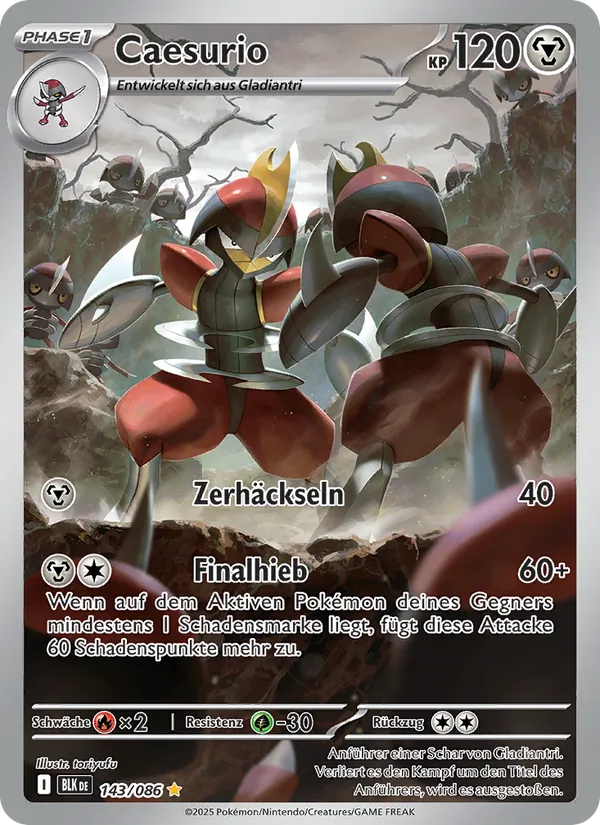 Karte Caesurio aus Schwarze Blitze, Nummer 143/86