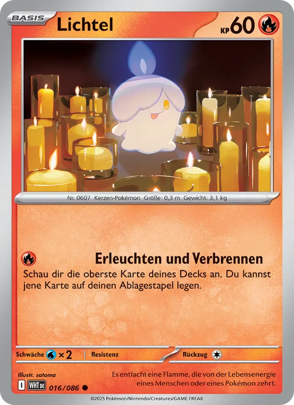 Karte Lichtel aus Weiße Flammen, Nummer 016/86