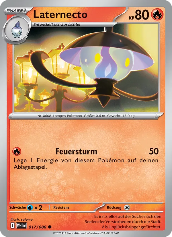 Karte Laternecto aus Weiße Flammen, Nummer 017/86