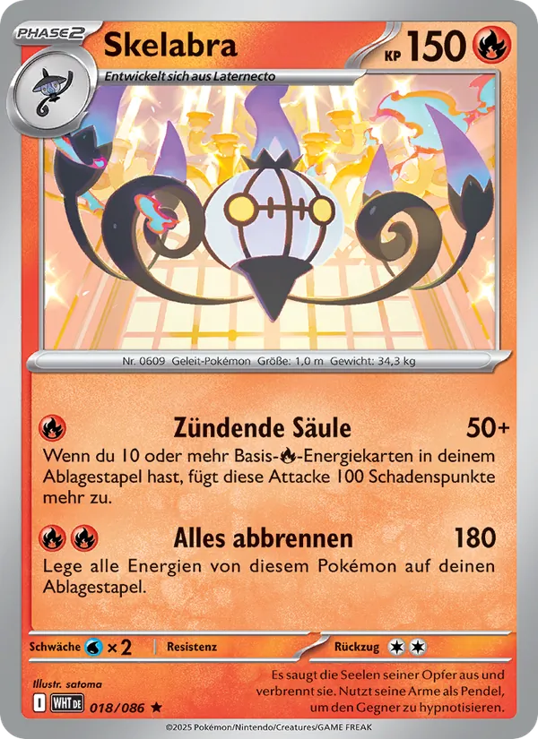 Karte Skelabra aus Weiße Flammen, Nummer 018/86