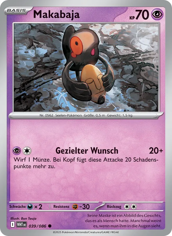 Karte Makabaja aus Weiße Flammen, Nummer 039/86