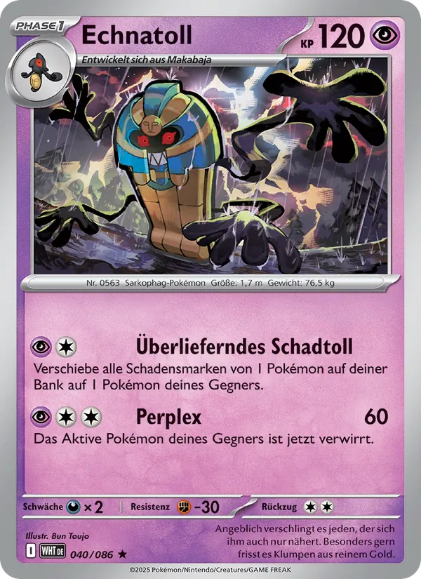 Karte Echnatoll aus Weiße Flammen, Nummer 040/86