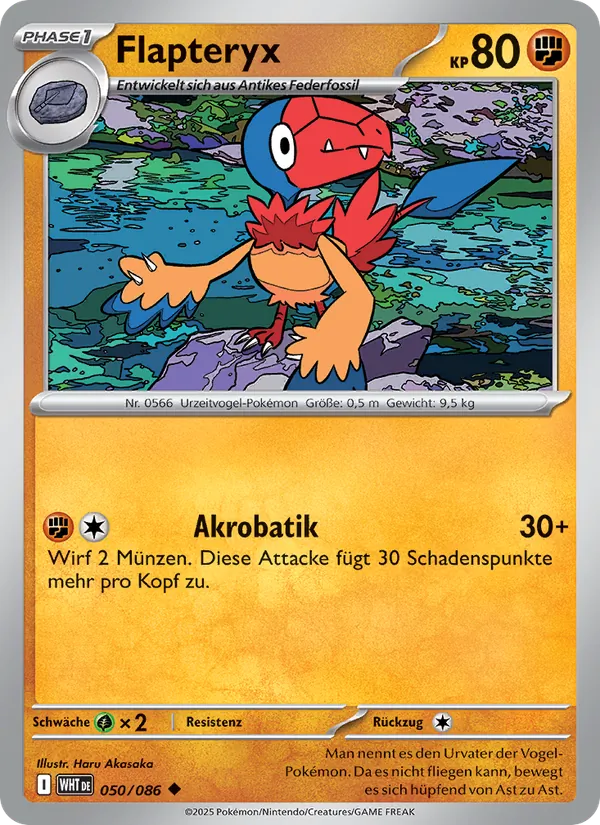Karte Flapteryx aus Weiße Flammen, Nummer 050/86