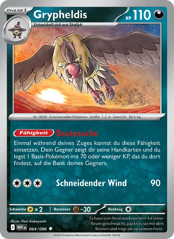 Karte Grypheldis aus Weiße Flammen, Nummer 064/86