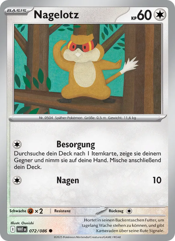 Karte Nagelotz aus Weiße Flammen, Nummer 072/86