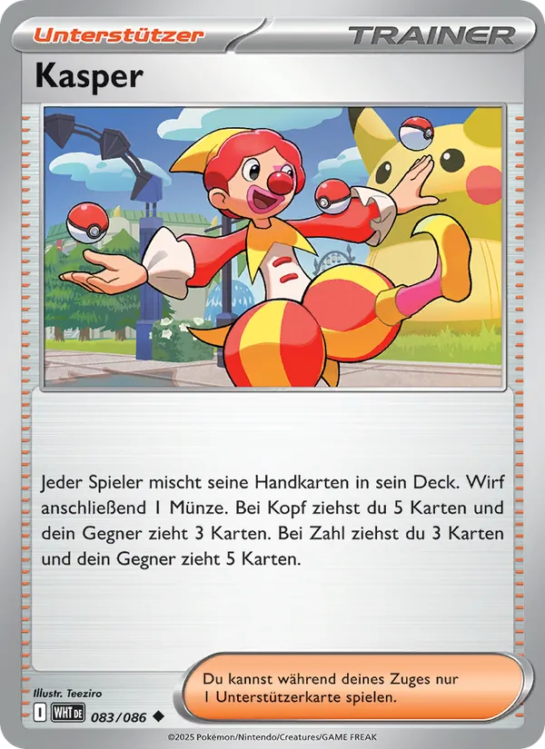 Karte Kasper aus Weiße Flammen, Nummer 083/86