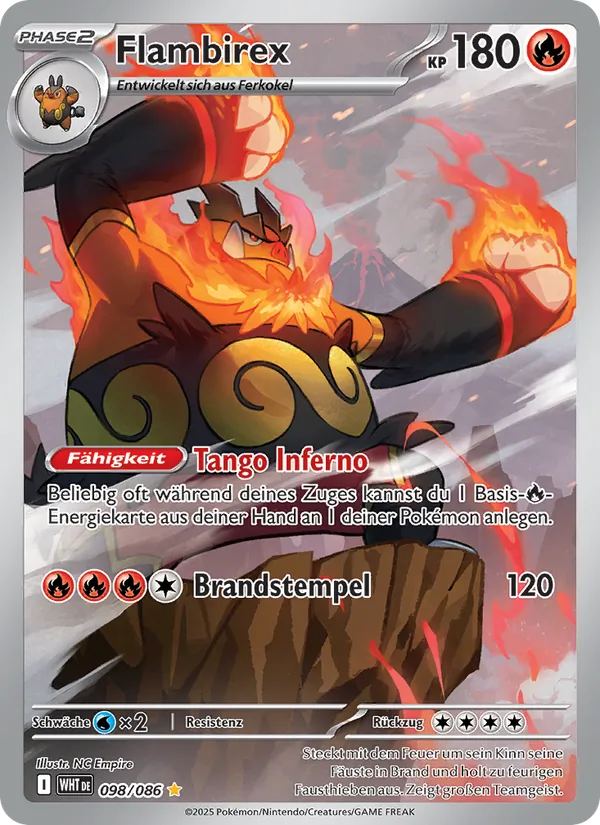 Karte Flambirex aus Weiße Flammen, Nummer 098/86