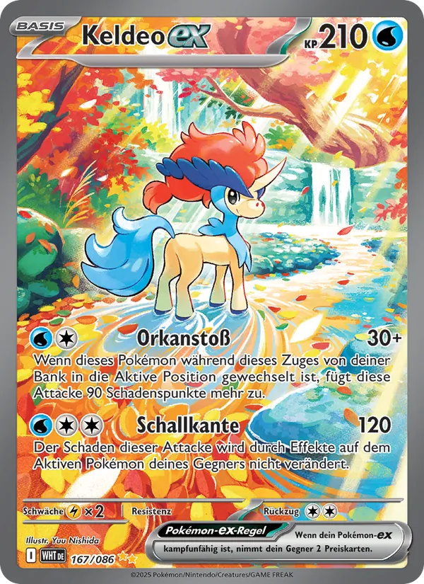 Karte Keldeo-ex aus Weiße Flammen, Nummer 167/86