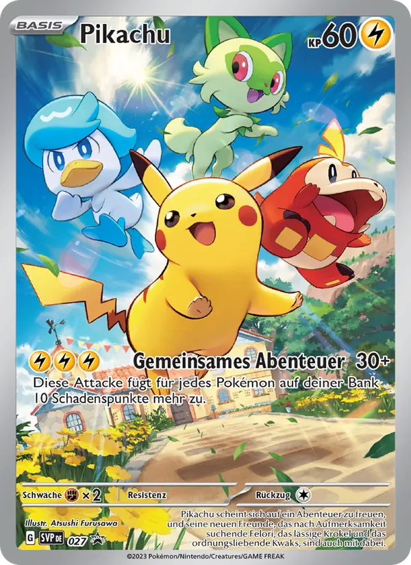 Karte Pikachu aus SVP Black Star Promos, Nummer 027/225