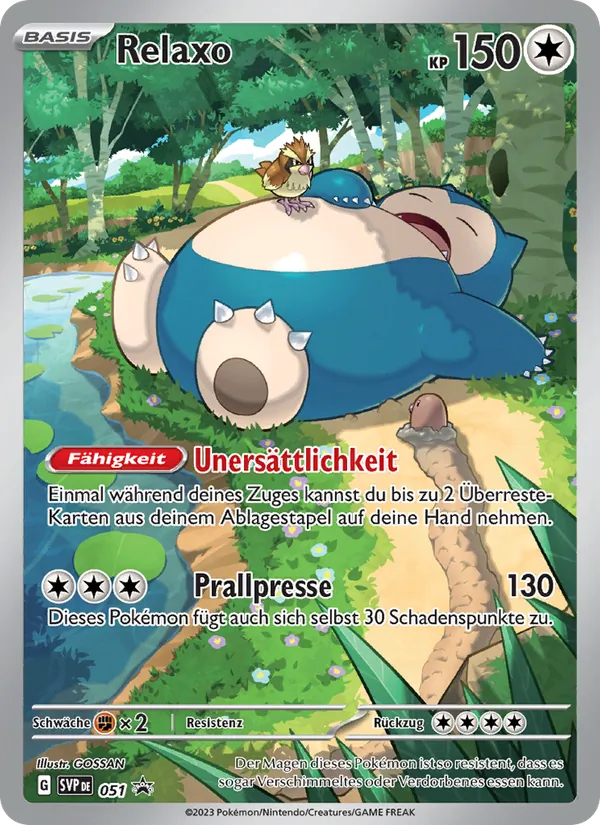 Karte Relaxo aus SVP Black Star Promos, Nummer 051/225