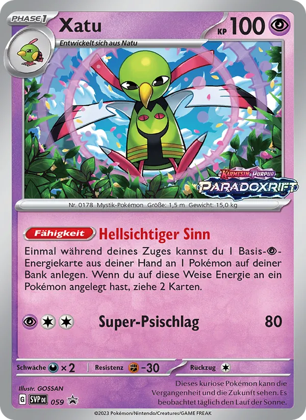 Karte Xatu aus SVP Black Star Promos, Nummer 059/225