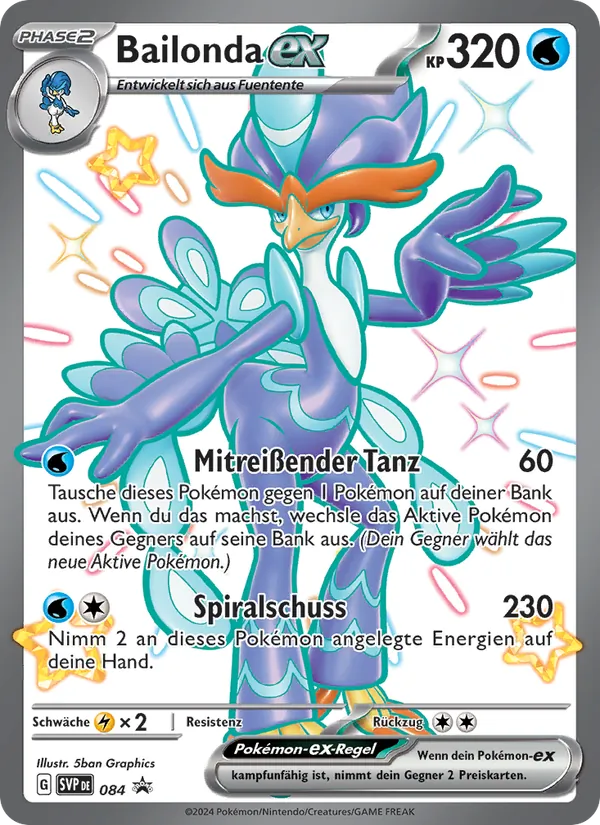 Karte Bailonda-ex aus SVP Black Star Promos, Nummer 084/225