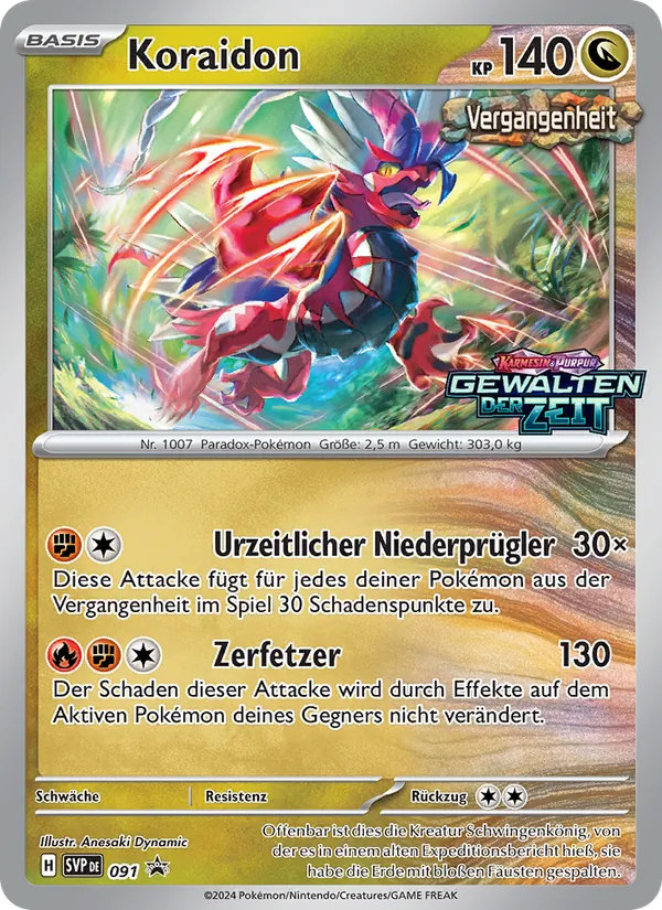 Karte Koraidon aus SVP Black Star Promos, Nummer 091/225