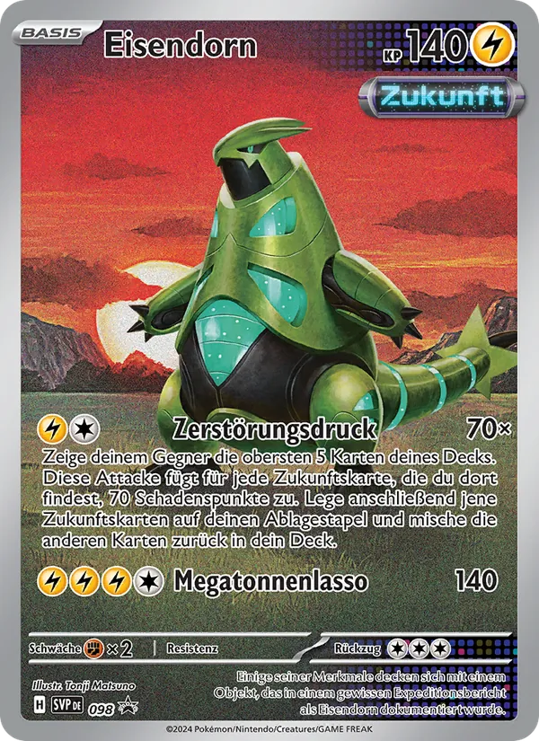 Karte Eisendorn aus SVP Black Star Promos, Nummer 098/225