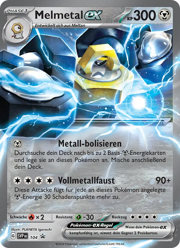 Karte Melmetal-ex aus SVP Black Star Promos, Nummer 104/225