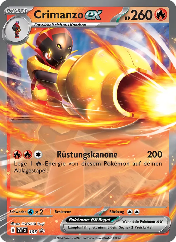 Karte Crimanzo-ex aus SVP Black Star Promos, Nummer 105/225