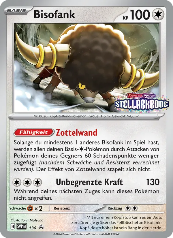 Karte Bisofank aus SVP Black Star Promos, Nummer 136/225