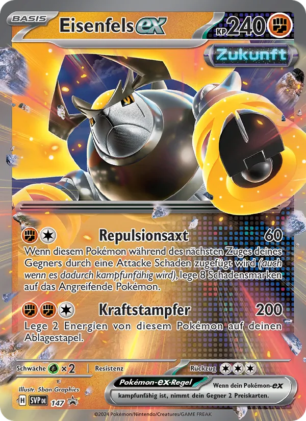 Karte Eisenfels-ex aus SVP Black Star Promos, Nummer 147/225