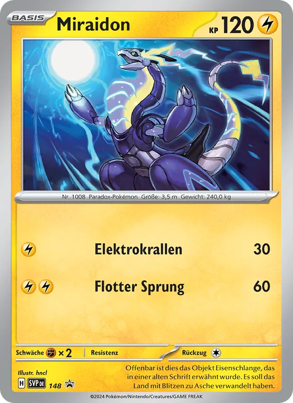 Karte Miraidon aus SVP Black Star Promos, Nummer 148/225