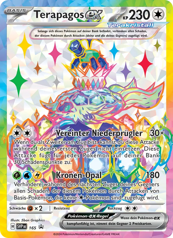 Karte Terapagos-ex aus SVP Black Star Promos, Nummer 165/225
