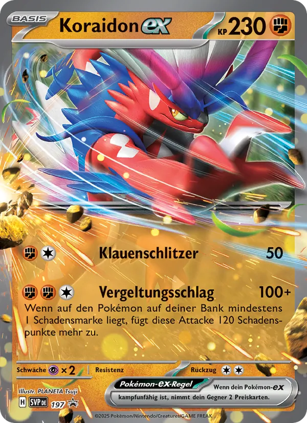Karte Koraidon-ex aus SVP Black Star Promos, Nummer 197/225