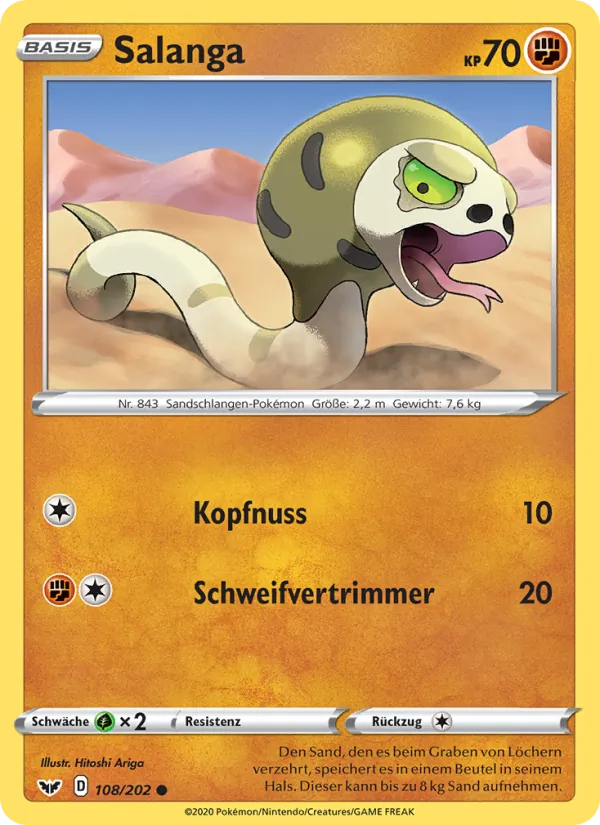 Karte Salanga aus Schwert & Schild, Nummer 108/202