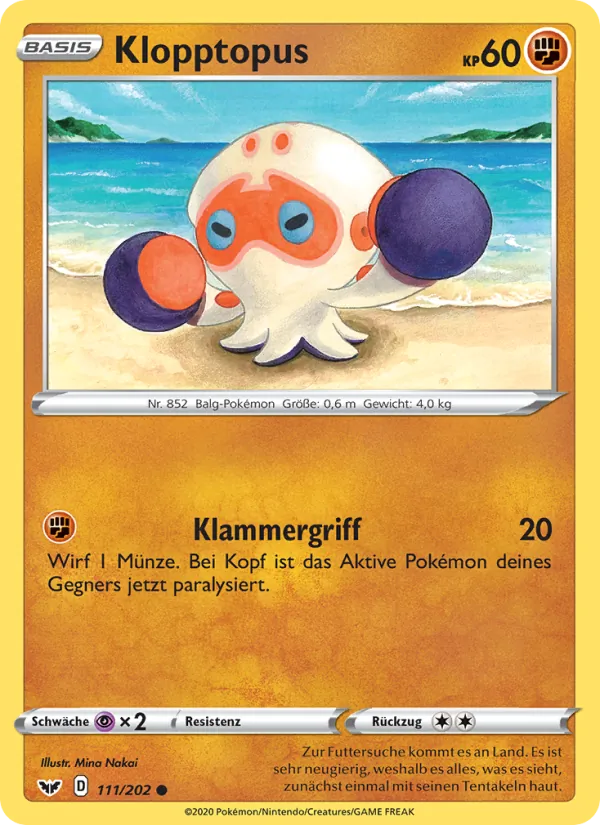 Karte Klopptopus aus Schwert & Schild, Nummer 111/202