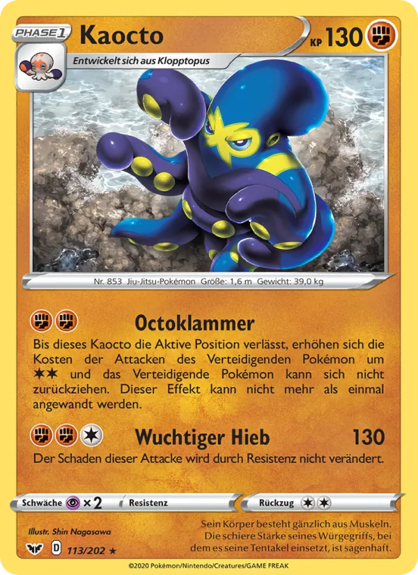 Karte Kaocto aus Schwert & Schild, Nummer 113/202