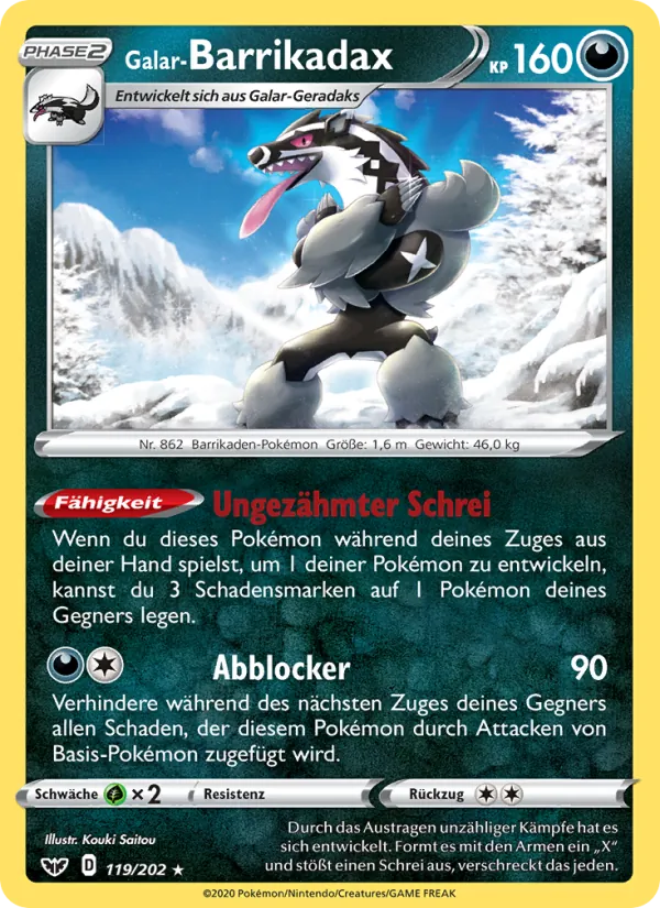 Karte Galar-Barrikadax aus Schwert & Schild, Nummer 119/202