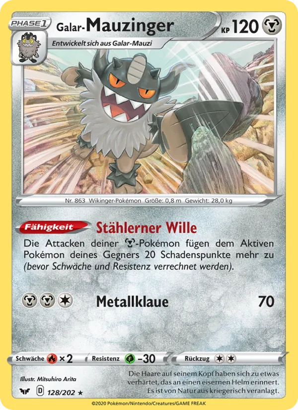 Karte Galar-Mauzinger aus Schwert & Schild, Nummer 128/202