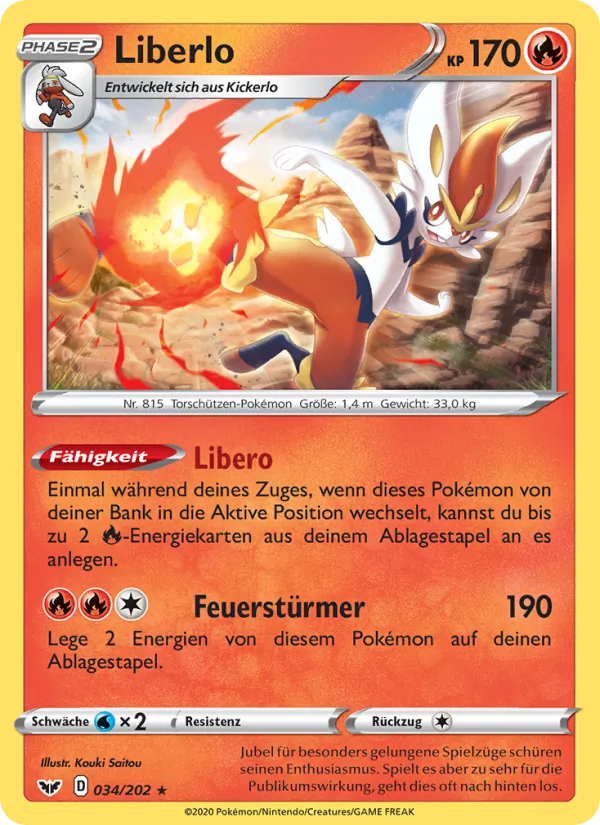 Karte Liberlo aus Schwert & Schild, Nummer 34/202