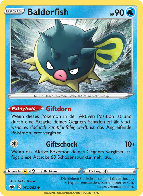 Karte Baldorfish aus Schwert & Schild, Nummer 51/202