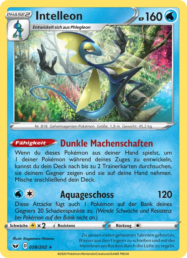 Karte Intelleon aus Schwert & Schild, Nummer 58/202