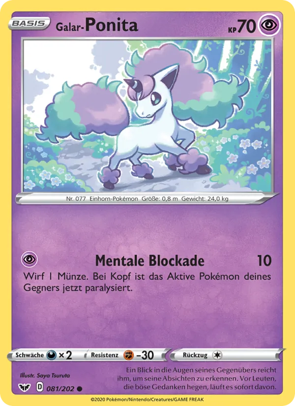 Karte Galar-Ponita aus Schwert & Schild, Nummer 81/202