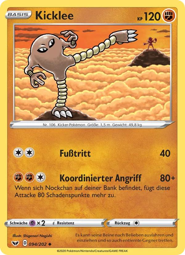 Karte Kicklee aus Schwert & Schild, Nummer 94/202