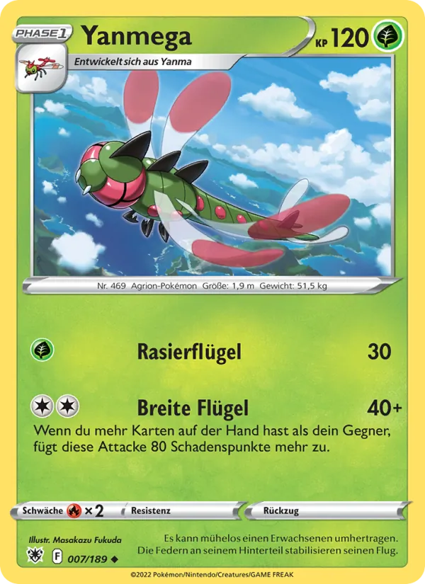 Karte Yanmega aus Astralglanz, Nummer 007/189