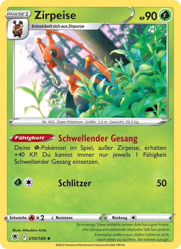 Karte Zirpeise aus Astralglanz, Nummer 010/189