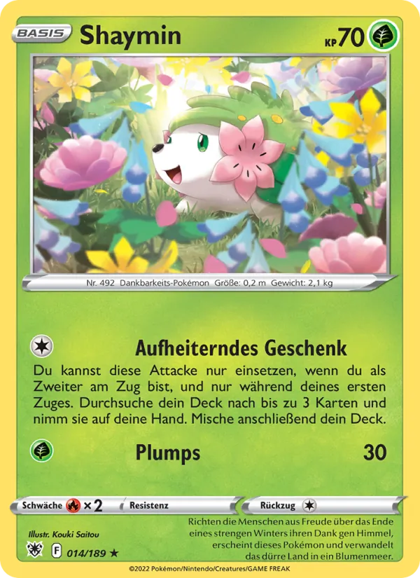 Karte Shaymin aus Astralglanz, Nummer 014/189