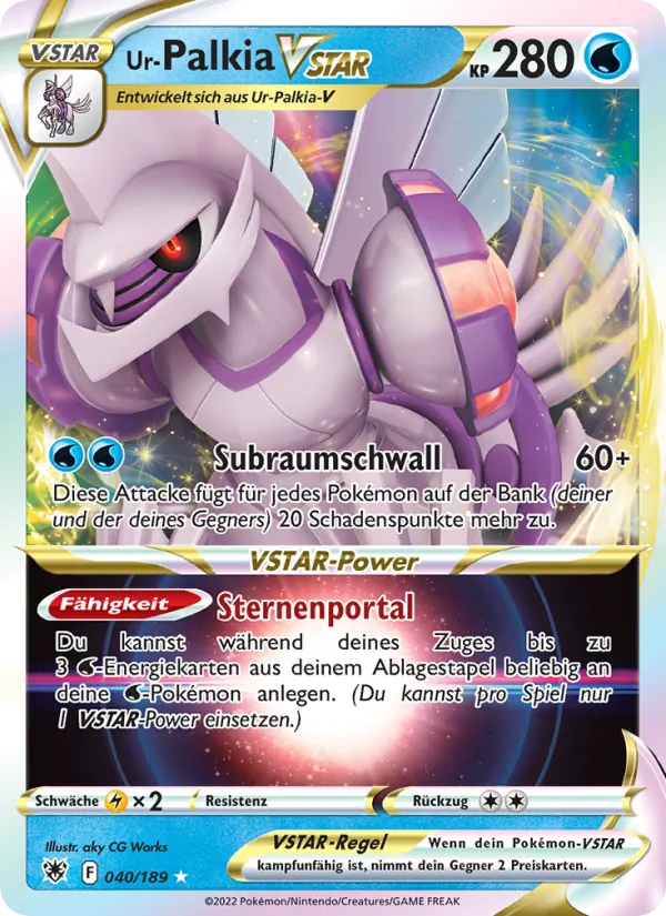 Karte Ur-Palkia VSTAR aus Astralglanz, Nummer 040/189