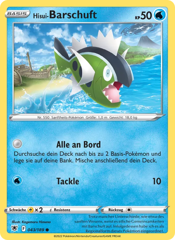 Karte Hisui-Barschuft aus Astralglanz, Nummer 043/189