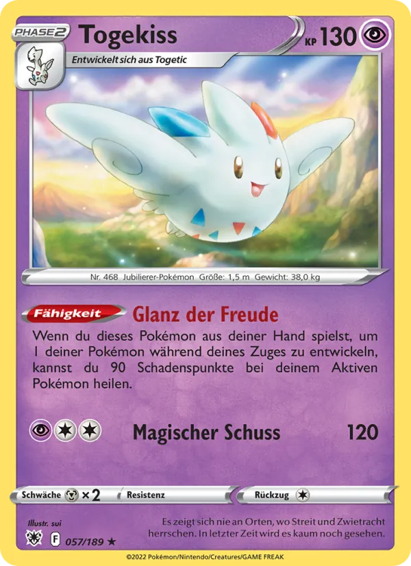Karte Togekiss aus Astralglanz, Nummer 057/189