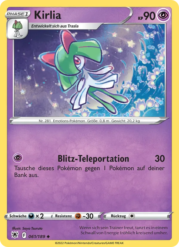 Karte Kirlia aus Astralglanz, Nummer 061/189