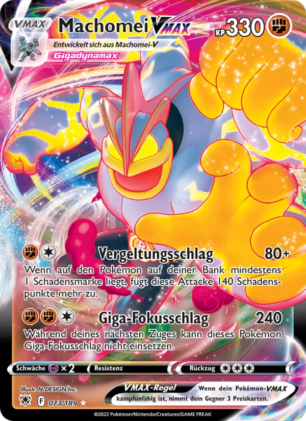 Karte Machomei VMAX aus Astralglanz, Nummer 073/189