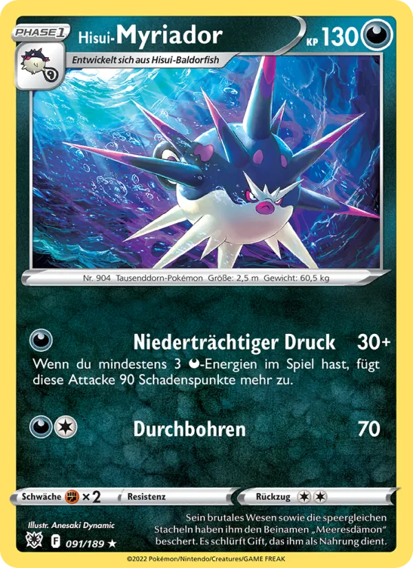 Karte Hisui-Myriador aus Astralglanz, Nummer 091/189