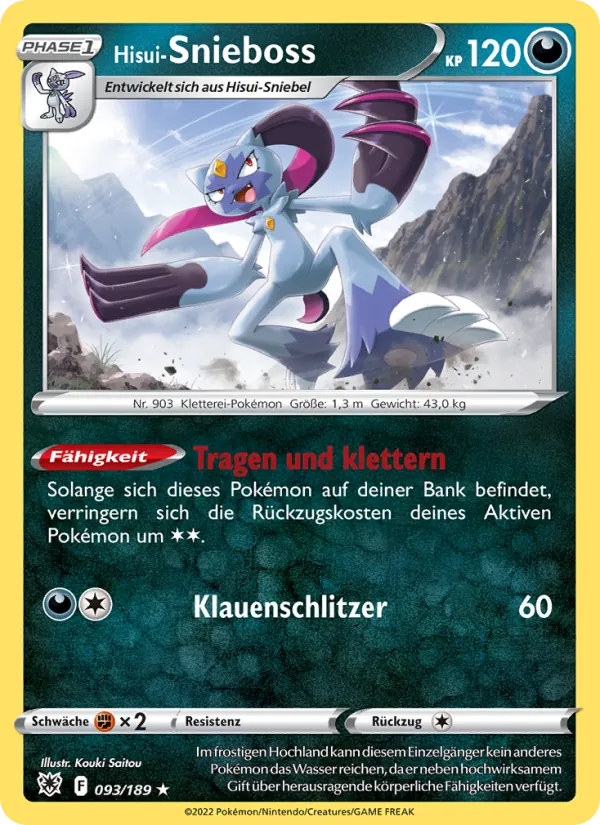 Karte Hisui-Snieboss aus Astralglanz, Nummer 093/189