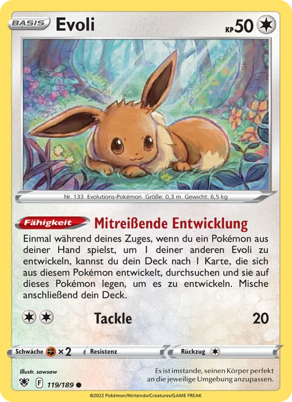 Karte Evoli aus Astralglanz, Nummer 119/189