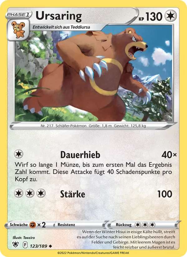 Karte Ursaring aus Astralglanz, Nummer 123/189