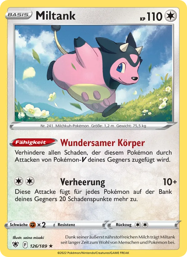Karte Miltank aus Astralglanz, Nummer 126/189