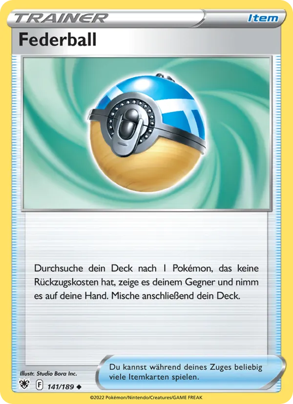 Karte Federball aus Astralglanz, Nummer 141/189
