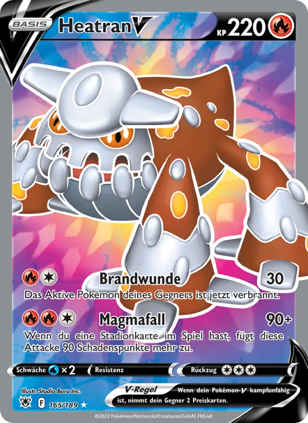 Karte Heatran V aus Astralglanz, Nummer 165/189